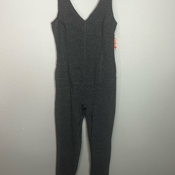 Free People Movement + Hatch Warm Up Jumpsuit Small Black Heather Maternity NWT - Picture 4 of 12